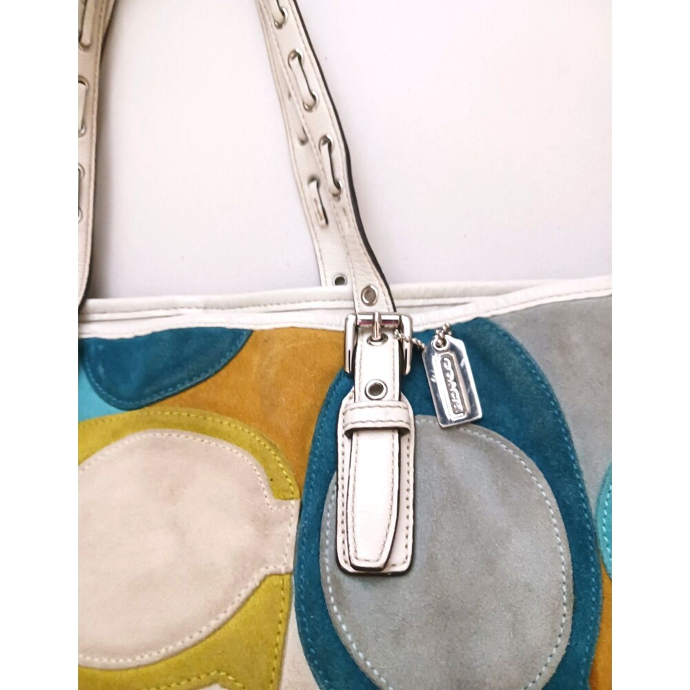 Coach Optic Signature C Logo Suede Gallery Lg Tote Ltd Edition 2010 - Picture 6 of 15